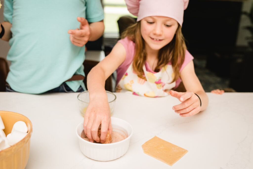 Intentional Easter activity - making resurrection rolls