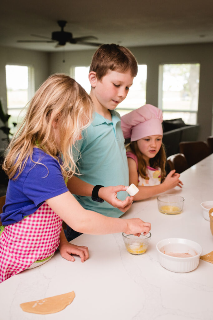 Intentional Easter activity - making resurrection rolls