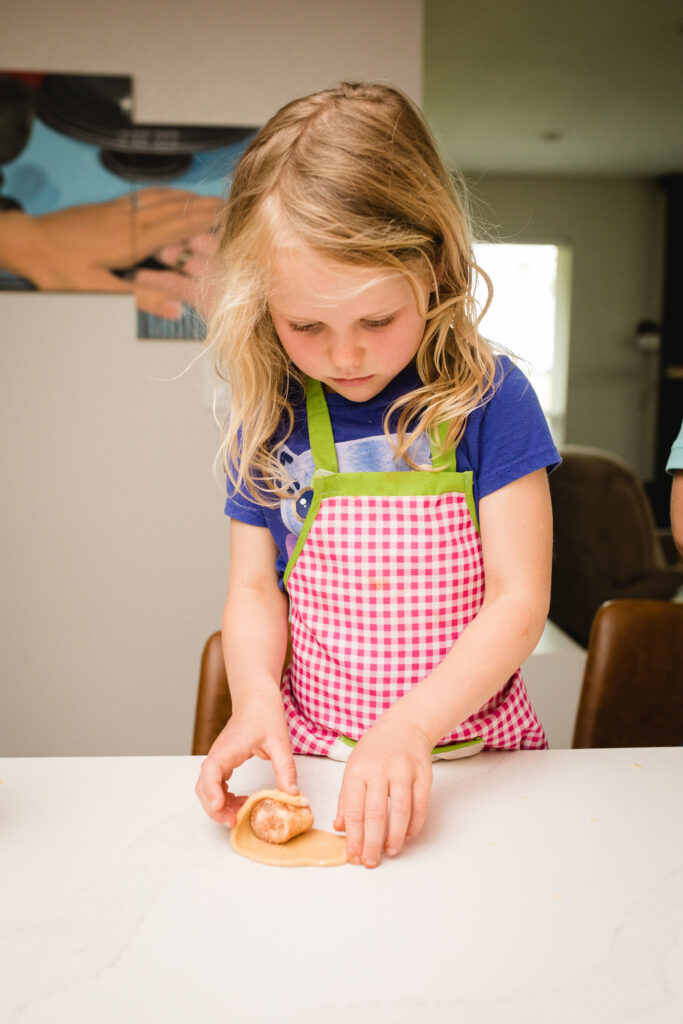 Intentional Easter activity - making resurrection rolls