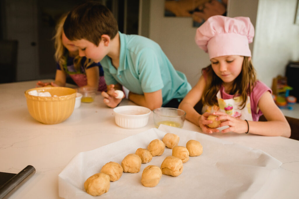 Intentional Easter activity - making resurrection rolls