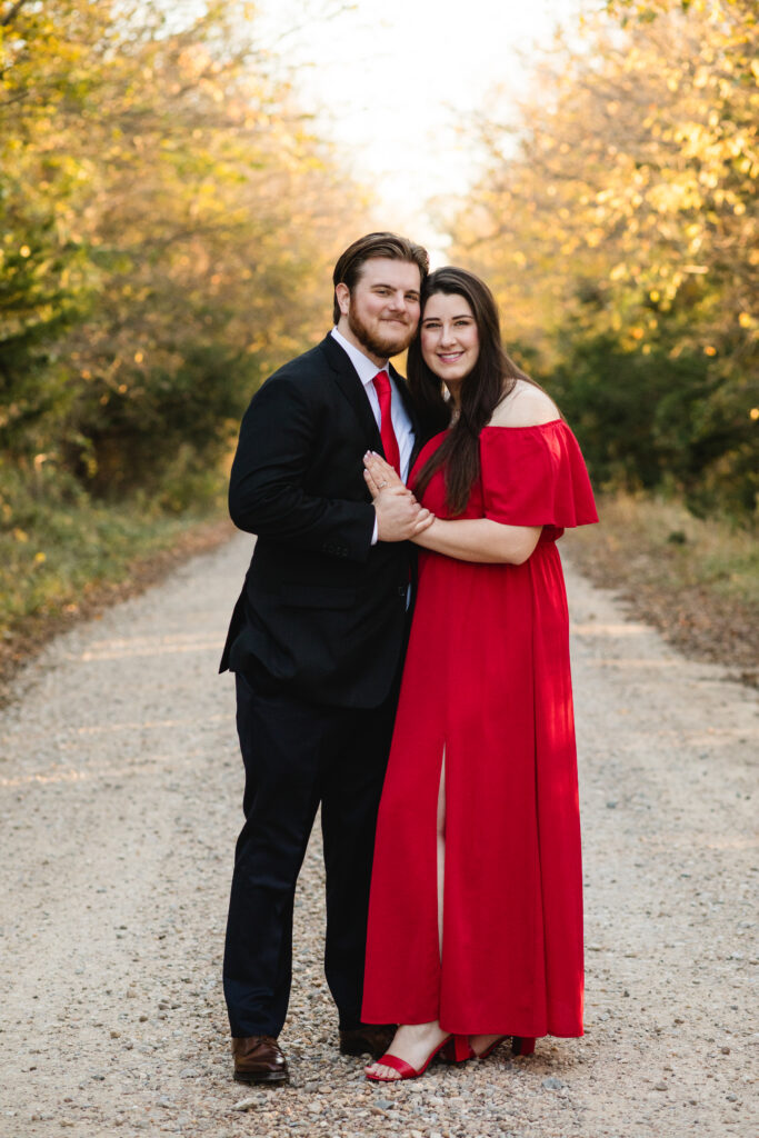 North Texas outdoor engagement photo