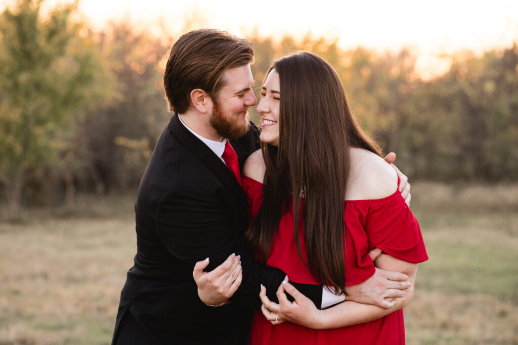 North Texas outdoor engagement photo