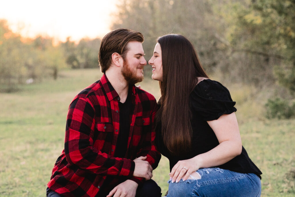 North Texas outdoor engagement photo