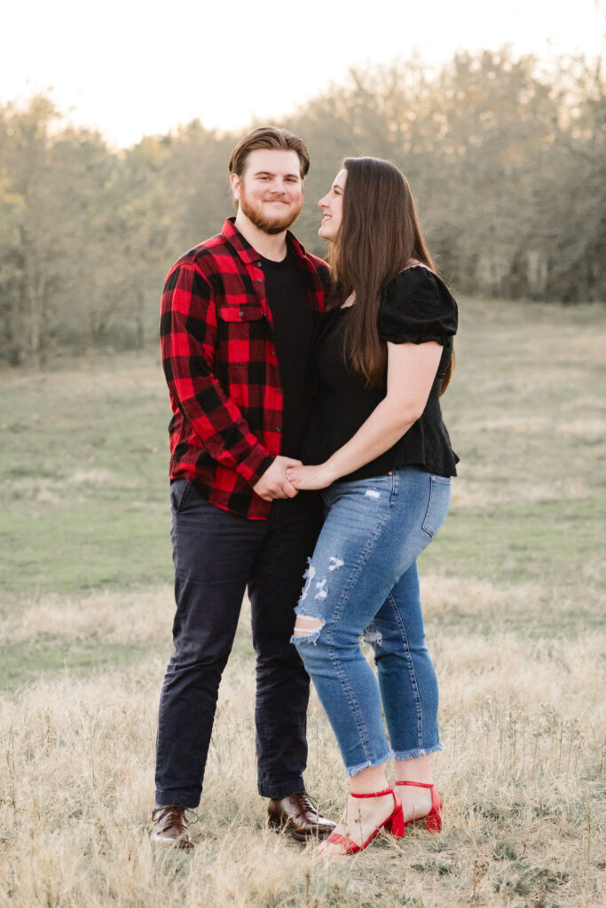 North Texas outdoor engagement photo Austin College