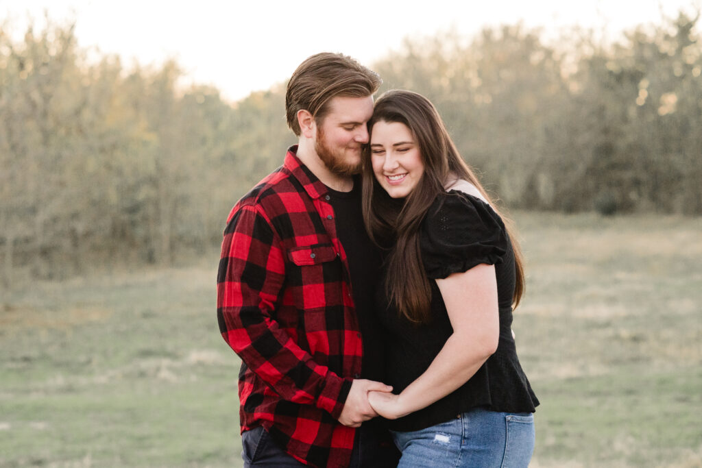 North Texas outdoor engagement photo