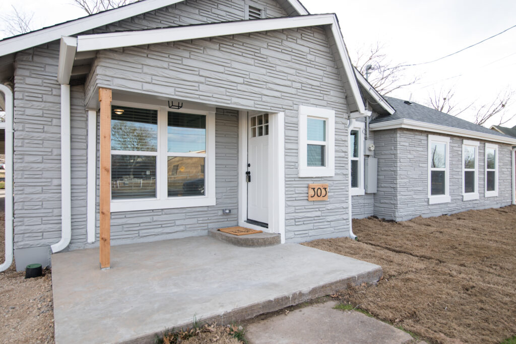 Exterior of renovated house