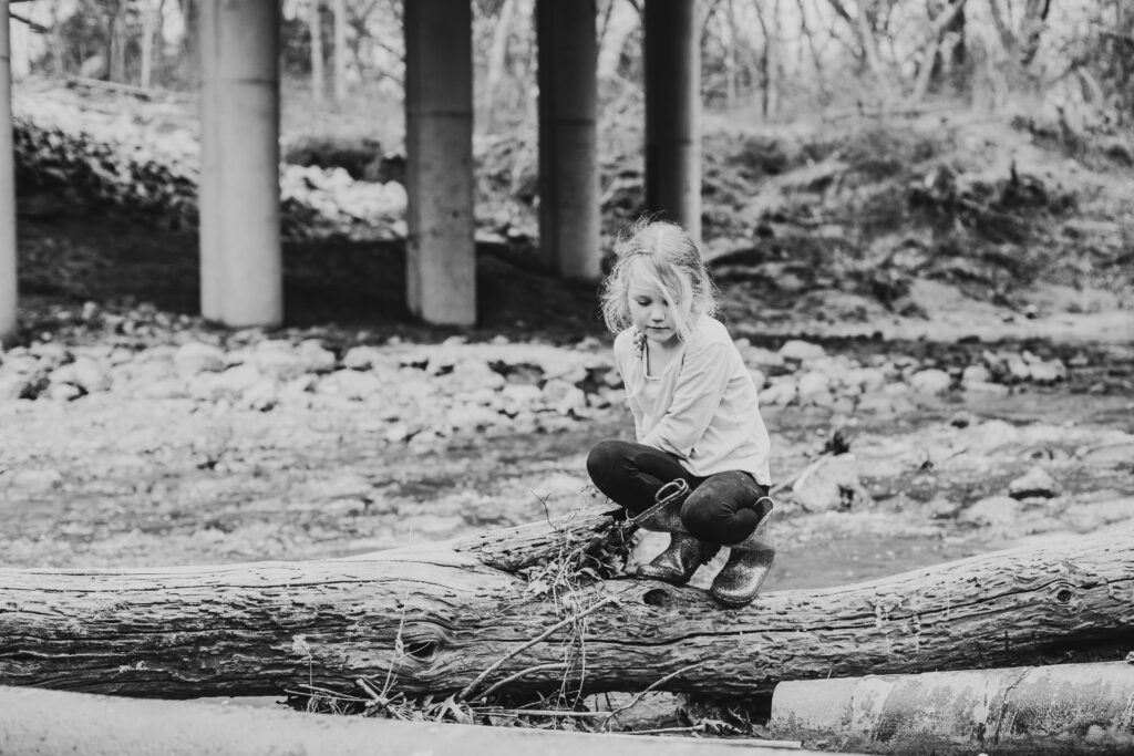 Hunting for shark teeth at Post Oak Creek